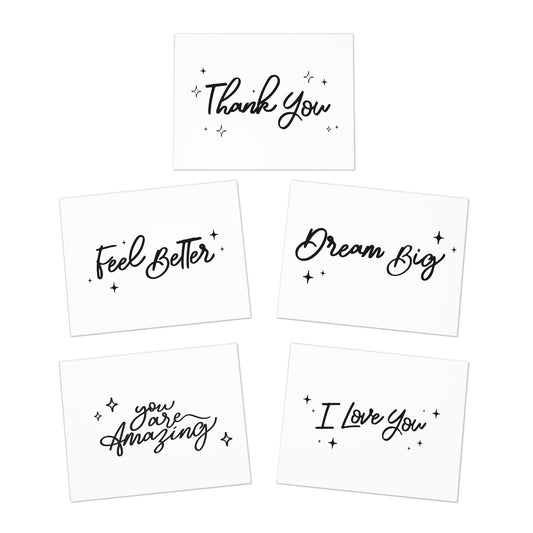 Variety Pack of Affirming Note Cards - Standard (5Pack)