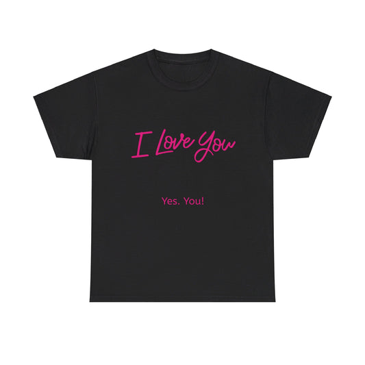 I Love You - Black & Pink Tee.