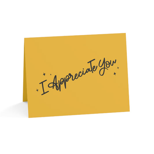 I Appreciate You Note Card - Color