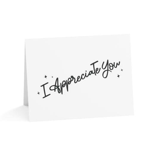 I Appreciate You Note Card - Standard